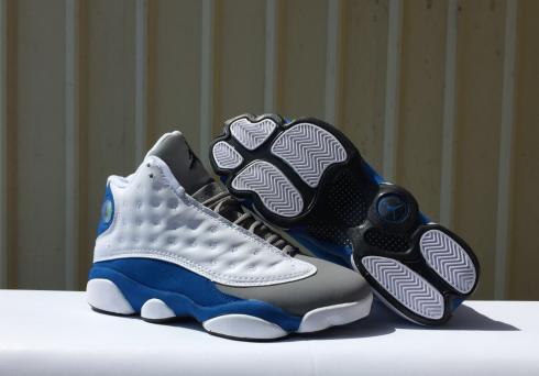 Nike Air Jordan XIII 13 Retro Unisex Zapatos De Baloncesto Caliente Blanco Azul Gris