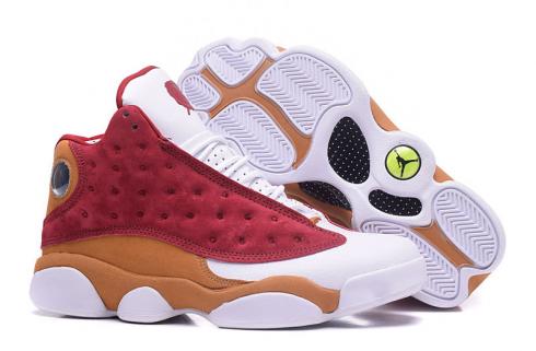 Nike Air Jordan XIII 13 Retro White Red Brown Men Shoes 414571-611