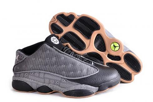 Nike Air Jordan 13 XIII Retro Low QUAI 54 Q54 สีเทาสีดำสีเหลือง 810551 050