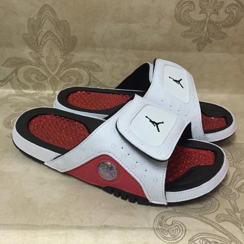 Nike AIR JORDAN HYDRO XIII 13 RETRO 白色黑色健身房紅色男士運動拖鞋 684915-101