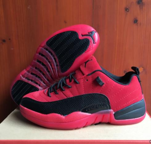 Sepatu Basket Pria Nike Air Jordan XII 12 Retro Low Red Black Vifrification