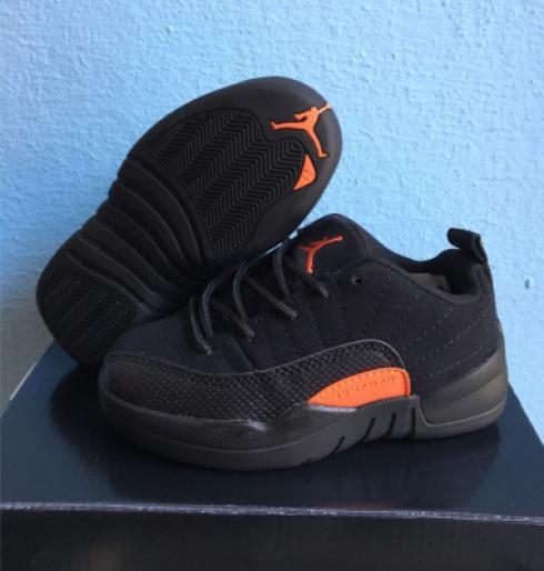 Nike Air Jordan XII 12 Kid Batole Black Orange 850000