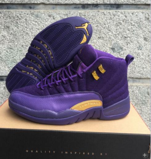 Nike Air Jordan XII 12 Retro Púrpura lana Hombres Mujeres Zapatos de baloncesto