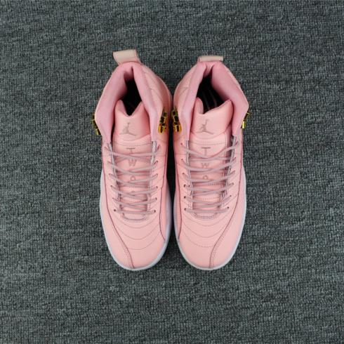 Nike Air Jordan XII 12 Retro Chaussures de basket-ball pour femmes Rose clair blanc 845028