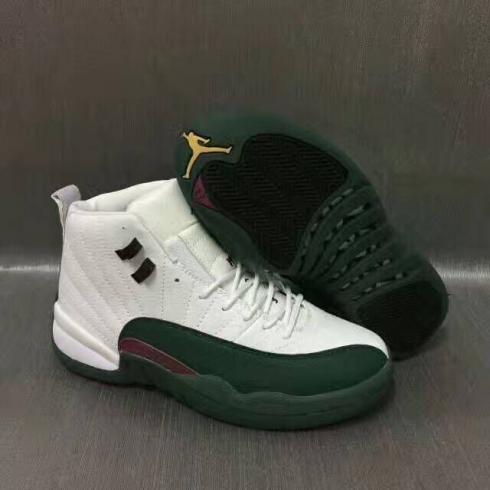 Nike Air Jordan XII 12 Retro Deep Green Blanc Chaussures de basket-ball pour hommes