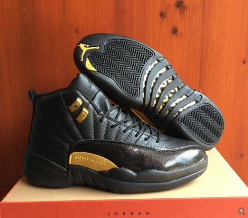 Nike Air Jordan XII 12 Retro nam màu vàng kim cương đen Giày bóng rổ