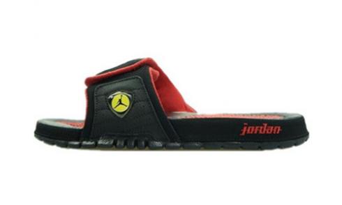 „Air Jordan 14 Last Shot Black Red Hydro Slide Sandals“ 654285–015