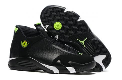 Nike Air Jordan 14 Retro XIV Sapatos Masculinos Preto Mint Verde Toe 487471