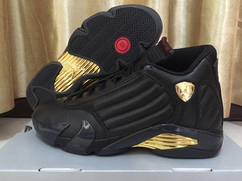 męskie buty do koszykówki Nike Air Jordan Retro XIV 14 Retro Czarne złote