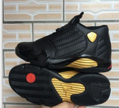 męskie buty do koszykówki Nike Air Jordan XIV 14 Retro Czarne Złoto