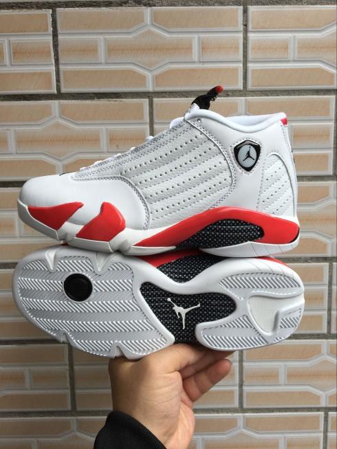 Nike Air Jordan XIV 14 Retro Hombres Zapatos De Baloncesto Blanco Rojo