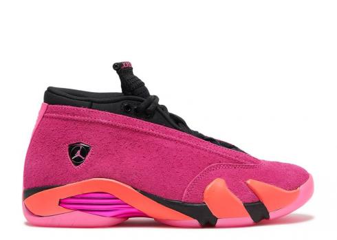 Air Jordan Dames 14 Retro Low Shocking Pink Crimson Flash Blast Zwart DH4121-600
