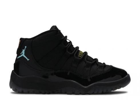 Air Jordan 11 Retro Ps Gamma Blue Varsity Siyah Mısır 378039-006, ayakkabı, spor ayakkabı