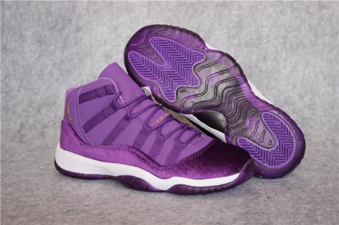 Туфли унисекс Nike Air Jordan 11 XI Retro Heiress Velvet Purple 852625