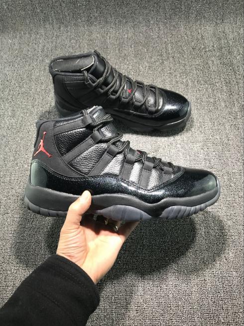 Nike Air Jordan XI 11 Retro TODOS Negro Hombres Zapatos 378037