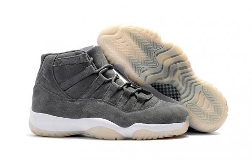Nike Air Jordan XI 11 Retro Cool Gris Blanco Hombres Zapatos