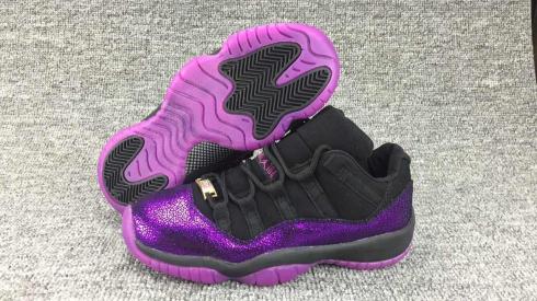 Nike Air Jordan XI 11 復古男子籃球鞋黑紫色