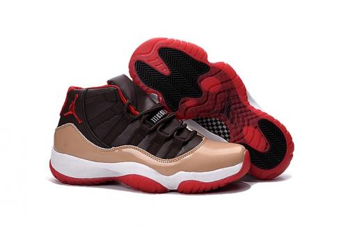Nike Air Jordan XI 11 Retro Scarpe da uomo Basket Sneakers Beige Marrone Rosso Bianco 378037