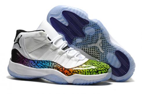 Nike Air Jordan XI 11 Retro Men Shoes Branco Preto Multicolorido