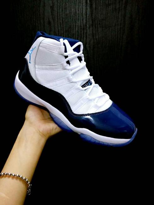 Nike Air Jordan XI 11 Retro Unisex Basketball Shoes White Royal Blue