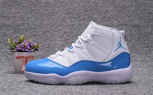 Nike Air Jordan XI 11 Retro Blanc University Bleu Chaussures de basket-ball pour hommes 528895