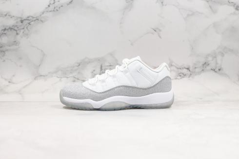 Air Jordan 11 Womens Silver White Wolf Grey Shoes AH0715-100
