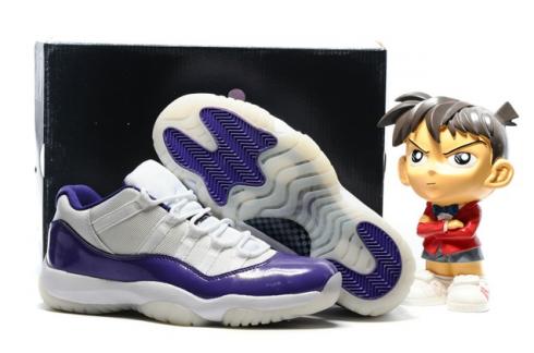 чоловіче взуття Nike Air Jordan Retro 11 XI Low Black White Purple 528895-108