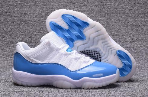 Nike Air Jordan XI 11 Retro Low Men Shoes Branco Claro Azul 528895-106