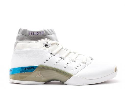 Air Jordan 17 Low Pe Bibby White Silver Metallic 303891-103
