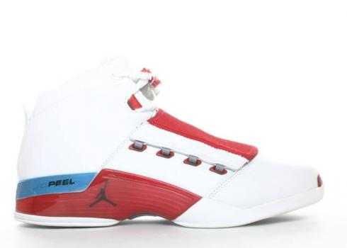 Air Jordan 17 Og White Varsity Red Charcoal 302720-161