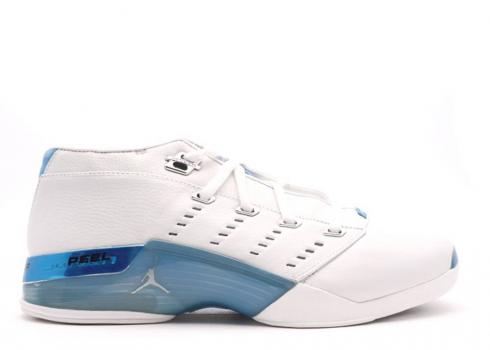 Air Jordan 17 Og Low Blue Chrome White Black University 303891-141