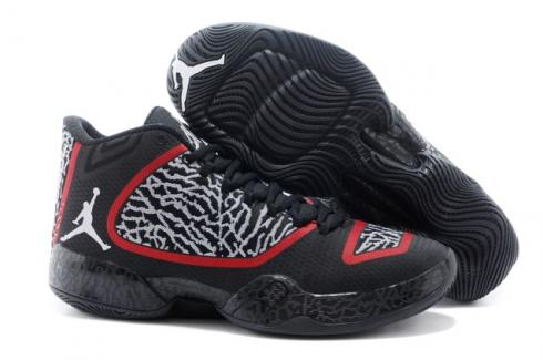 Nike Air Jordan XX9 Preto Branco Ginásio Vermelho Elefante Impressão Sapatos 695515-023 Unissex
