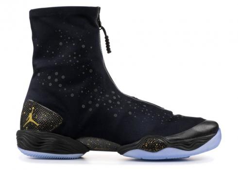 Air Jordan 28 Locked And Loaded White Black Gold Metallic 555109-007