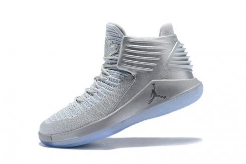 Mens Air Jordan 32 Pure Platinum Basketball Shoes AH3348 007