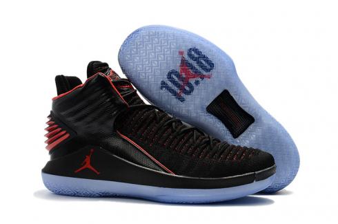 Nike Air Jordan XXXII 32 Heren Basketbalschoenen Zwart Wolf Grijs Rood AA1253