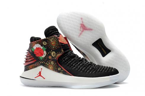 Nike Air Jordan XXXII 32 Retro Wanita Sepatu Basket Hitam Coklat