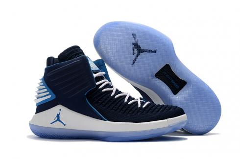 Sepatu Basket Wanita Nike Air Jordan XXXII 32 Retro Biru Tua