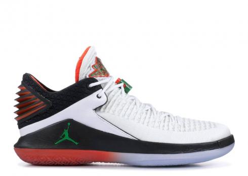 Air Jordan 32 Low Like Mike Gatorade Siyah Beyaz Yeşil Çam AA1256-100, ayakkabı, spor ayakkabı