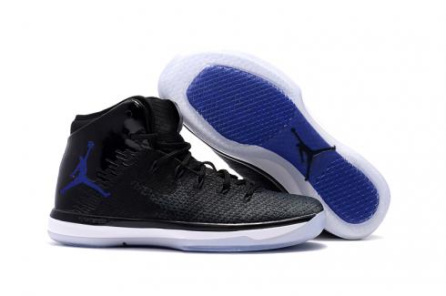 Nike Air Jordan XXXI 31 Preto Azul Branco Homens Tênis de Basquete 845037-002
