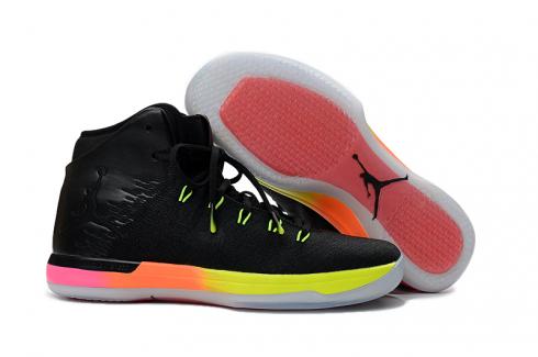 Nike Air Jordan XXXI 31 Sort Gul Pink Mænd Basketball Sko 845037