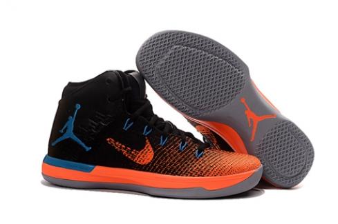 รองเท้าบาสเก็ตบอลผู้ชาย Nike Air Jordan XXXI 31 สีดำสีส้มสีน้ำเงิน 845037-108