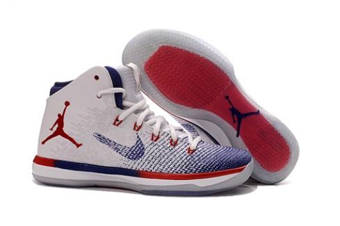 Nike Air Jordan XXXI 31 USA Olympics Blanc Rouge Royal Bleu Bred 845037-107