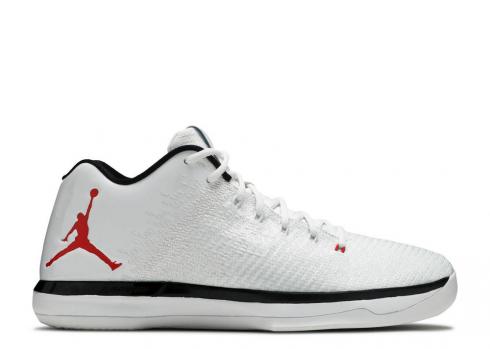Air Jordan 31 Low Bulls Platinum University Siyah Saf Beyaz Kırmızı 897564-101, ayakkabı, spor ayakkabı
