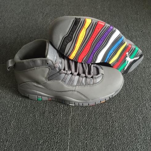 Nike Air Jordan X 10 Retro Hombres Zapatos De Baloncesto Cool Gris Color