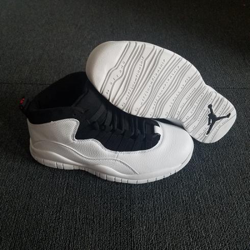 Nike Air Jordan X 10 Retro Chaussures de basket-ball pour hommes Blanc Noir