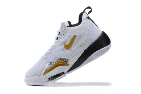 2020 Nike Jordan Zoom 92 Blanc Noir Métallisé Or Nouvelle Sortie CK9183-005