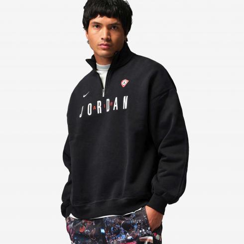 Jordan Flight Quarter Zip IF1816-010 Sail Black