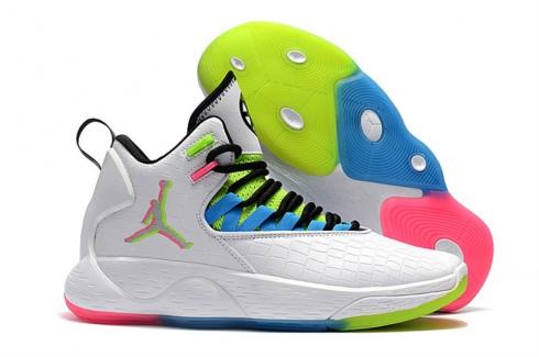 Nike Air Jordan Super Fly MVP PF สีขาวสีสันสดใส AT0034-016