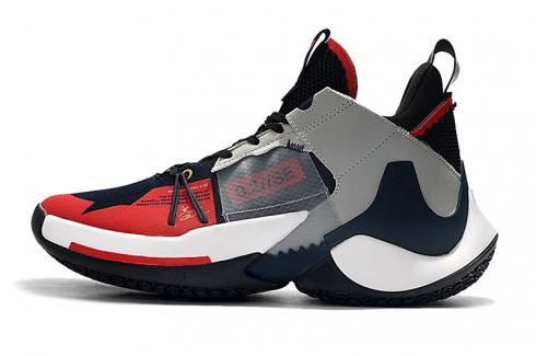 Nike Jordan Hvorfor Ikke Zer0.2 Russell Westbrook Sko Sort Rød Marineblå