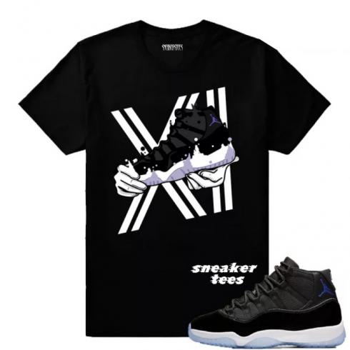 Match Jordan 11 Space Jam 2016 Anti Gravity camiseta negra